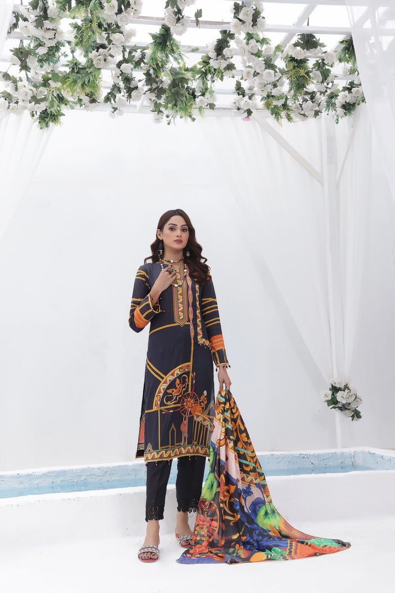 Queen Libas Justajoo  Q1- Ready Made Lawn Suits