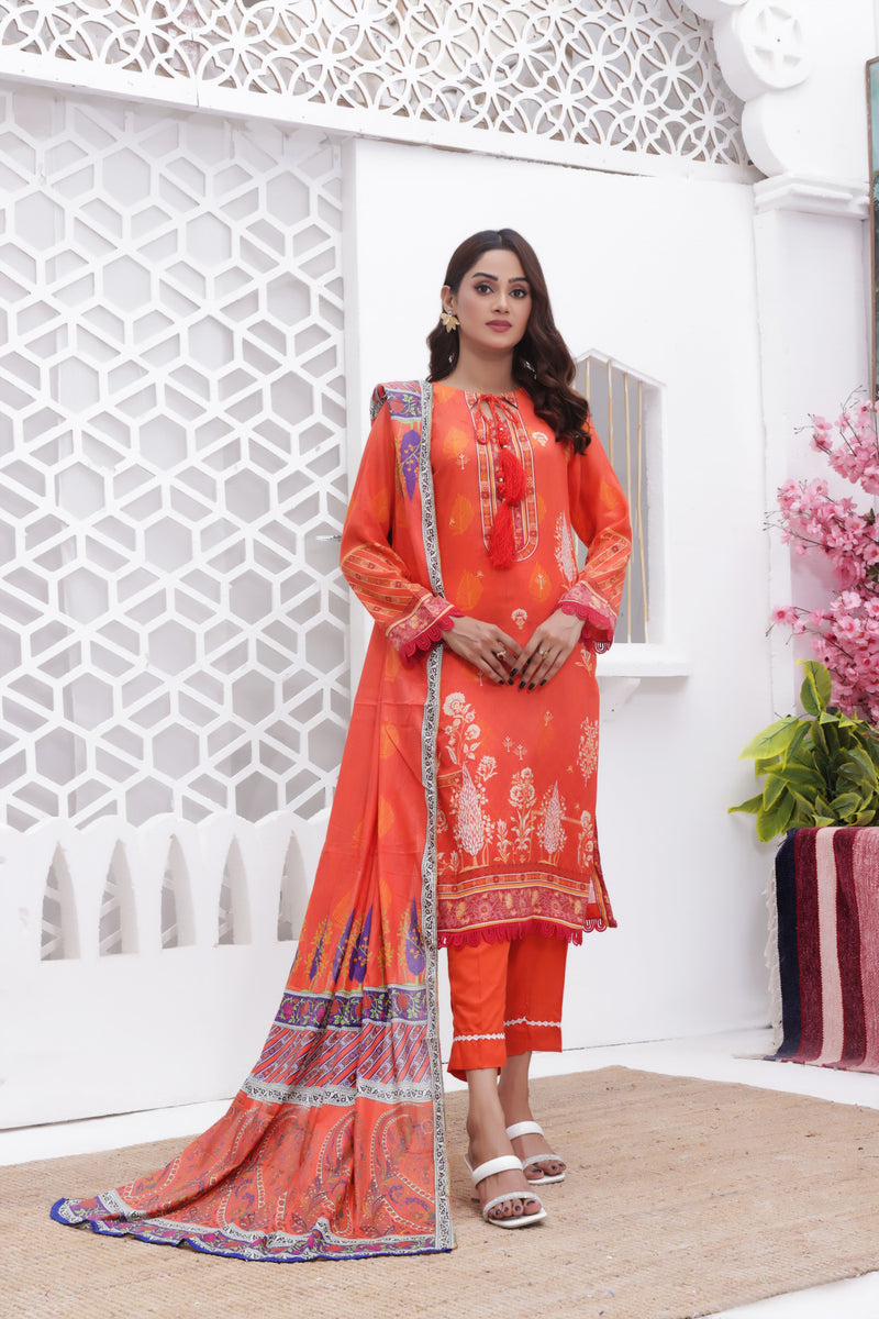 Queen Libas Justajoo  Q7- Ready Made Lawn Suits